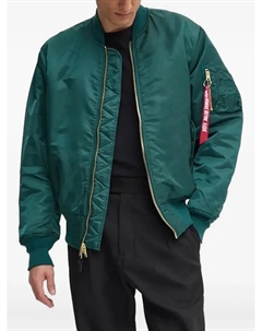 Утепленная куртка-бомбер, зеленый Alpha industries