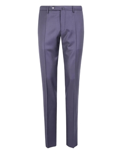 Шерстяные брюки без застежки спереди, синий Incotex