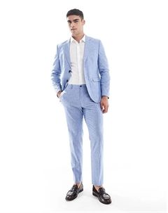 Льняные брюки Premium синего цвета Jack & jones