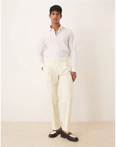 Прямые брюки цвета пахты и молока Asos design