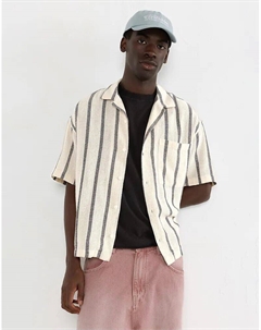 Рубашка с короткими рукавами Rustic в полоску Pull & bear