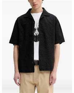 Рубашка из сирсакера, черный Hugo