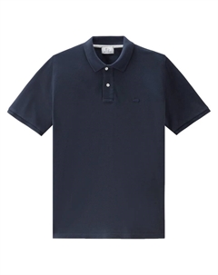 Рубашка поло с вышитым логотипом, синий Woolrich