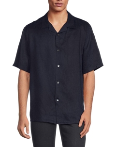 Льняная рубашка Daze Camp, цвет Baltic Theory