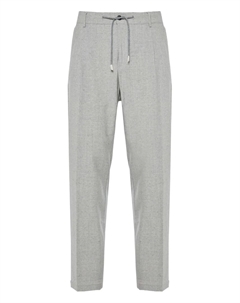 Брюки со складками и завязками, серый Eleventy