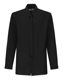 Рубашка с интегрированным галстуком, черный Jil sander