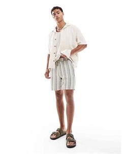 Тканые шорты в полоску шалфея Only & sons