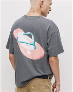 Футболка Stwd серого цвета Pull & bear