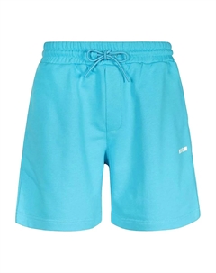 Хлопковые шорты с резинкой на талии, синий Msgm