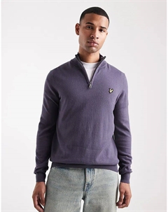 Джемпер Mid из хлопковой мериносовой пряжи с застежкой-молнией на четверть оборота в цвете x854 Graystone Lyle & scott