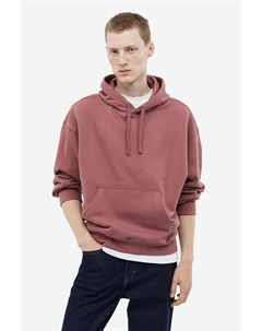 Хлопковая толстовка oversized fit, розовый H&m