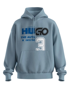 Мужская толстовка с капюшоном, синий Hugo