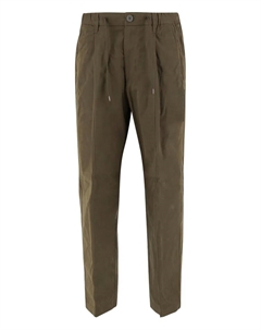 Брюки со складками и завязками, зеленый Herno