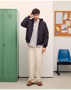 Куртка-бомбер мужская с капюшоном, черный Green coast