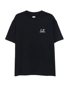 Хлопковая футболка с логотипом, синий C.p. company