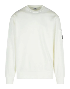 Толстовка с круглым вырезом и накладным карманом, белый C.p. company