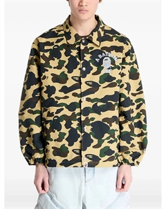 Куртка с камуфляжным принтом и логотипом, желтый A bathing ape®