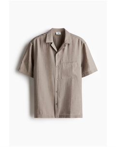 Повседневная рубашка из смеси лиоцелла обычного кроя, серый H&m