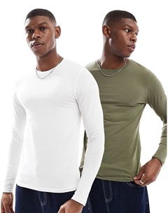 Базовая футболка с круглым вырезом светло-голубого цвета Asos design