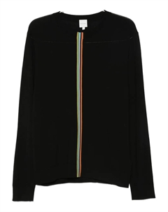 Шерстяной свитер в радужную полоску, черный Paul smith