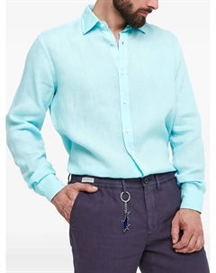 Льняная рубашка с длинными рукавами, синий Paul & shark