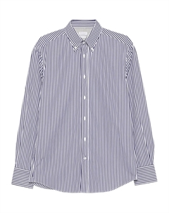 Полосатая рубашка с длинными рукавами, синий Brunello cucinelli