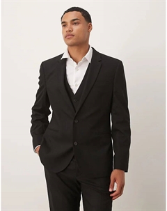 Узкий пиджак черного цвета Asos design