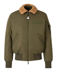 Куртка-бомбер с воротником из шерпы, зеленый Moncler
