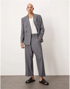 Брюки-баллоны из серой фактуры Asos design