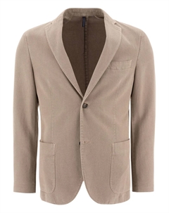 Однобортный блейзер с накладными карманами, нейтральный Incotex