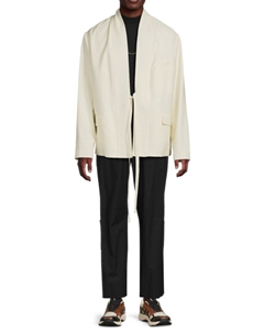 Шерстяной пиджак с завязкой спереди, белый Ambush