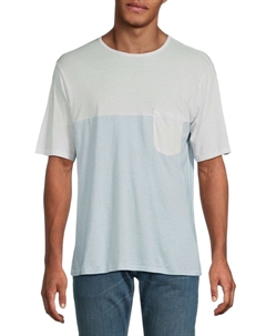 Футболка Lawrence Colorblock из пима-хлопка с карманом, синий Rag & bone