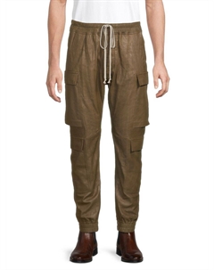 Кожаные брюки на завязках, цвет Bean Rick owens