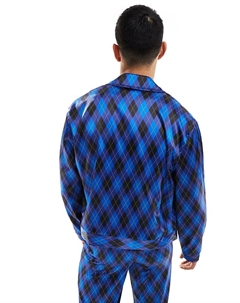 Элегантная куртка-бомбер с принтом аргайл Asos design