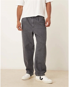 Свободные зауженные джинсы Coord серого цвета Asos design