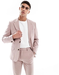 Узкий пиджак, растягивающийся в четыре стороны, светло-коричневого цвета Asos design