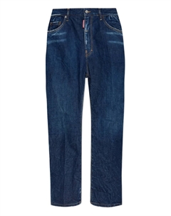 Джинсы с пятью карманами и потертостями, синий Dsquared2