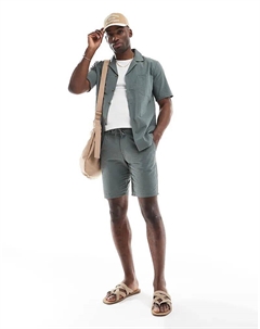 Комбинируемые шорты цвета хаки Only & sons