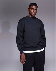 Толстовка оверсайз премиум-класса плотностью 400 г/м² черного цвета Asos design