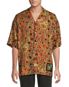 Рубашка с коротким рукавом и абстрактным принтом, цвет Red Multi Ambush