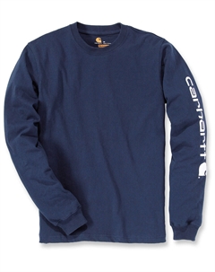 Лонгслив Logo Longsleeve, темно-синий Carhartt
