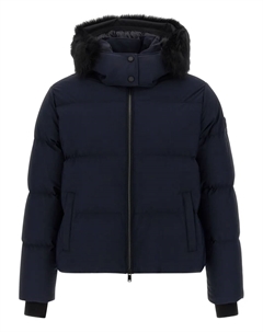 Пуховик Misti с меховой отделкой, синий Moose knuckles