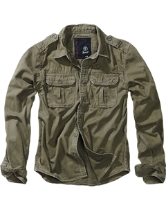 Рубашка Vintage Longsleeve Shirt, оливковый Brandit
