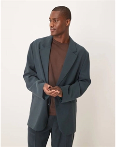 Свободный пиджак синего цвета Asos design