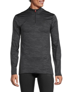 Пуловер с камуфляжным принтом и застежкой-молнией на четверть, цвет Burnt Charcoal Spyder