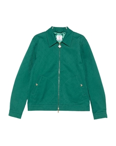 Рубашка с жаккардовым узором и застежкой-молнией спереди, зеленый Casablanca