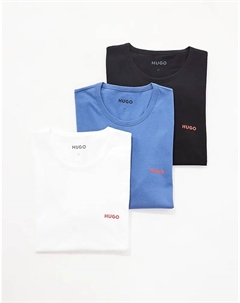 Упаковка из 3 футболок синего, белого и черного цветов Hugo red