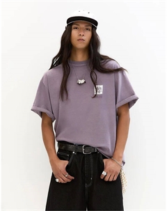 Футболка с принтом племени Rogue в лиловом цвете Pull & bear