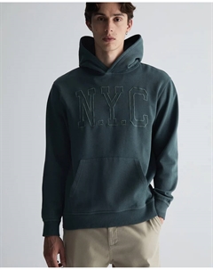 Стираная толстовка с капюшоном, оливковый Сфера