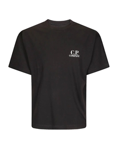 Футболка с короткими рукавами и принтом логотипа, черный C.p. company